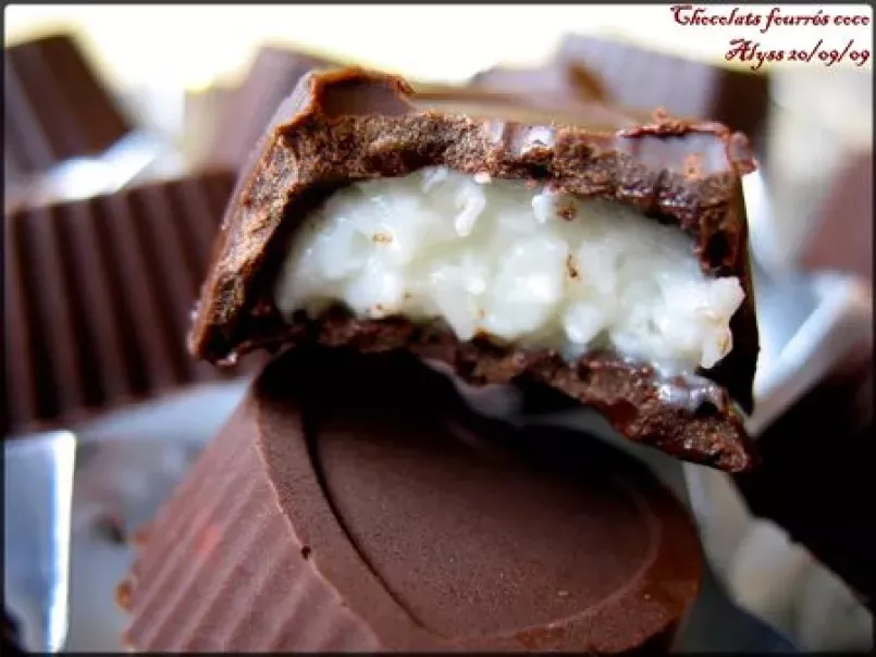 Chocolats maison fourrés coco (ou amandes) express