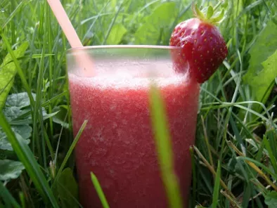 Cocktail fraise et melon d'eau