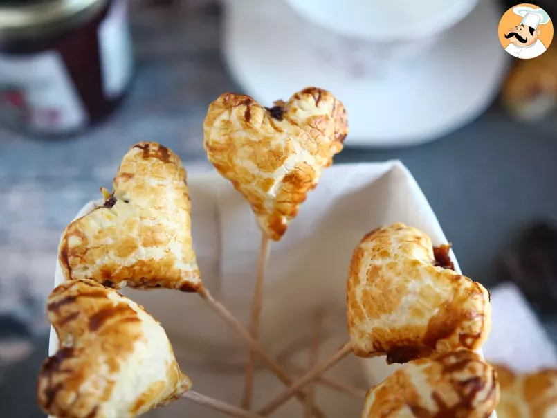 Coeurs feuilletés extra croustillants pie pops à la framboise et chocolat - photo 3