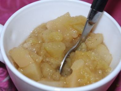 Compote pommes poires à la cannelle, sans sucre