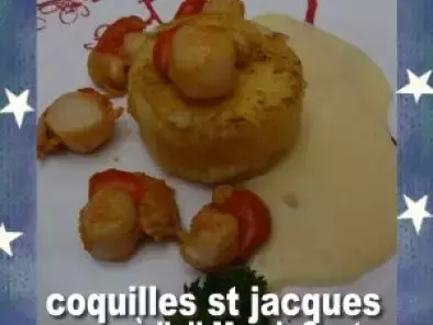 Coquilles st Jacques-sauce à l'ail