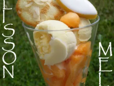 Coupe glacée calisson-melon et sa tuile aux amandes - photo 2