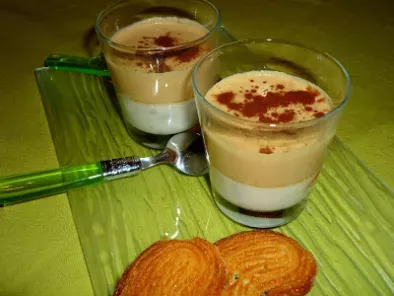 Crème café sur panacotta au nougat ( 3 pp)