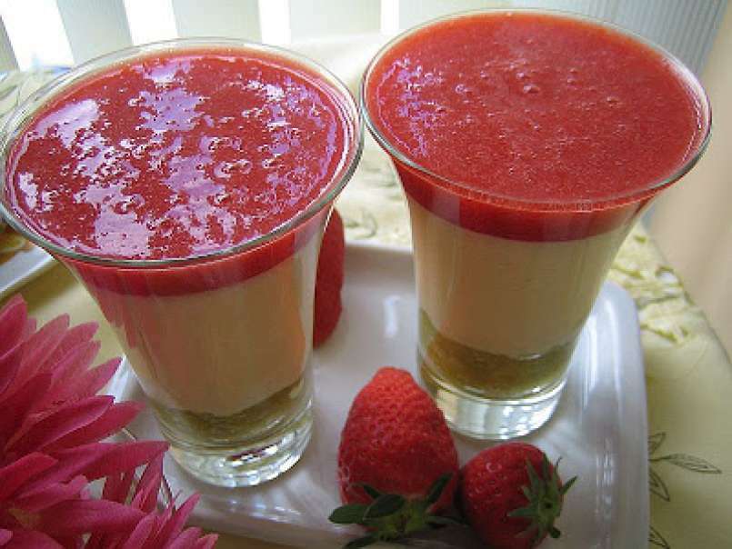 Crème Chiboust à la rhubarbe et coulis de fraises!!! - photo 3