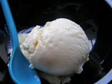 Crème glacée à la vanille, sans oeufs ni lait.