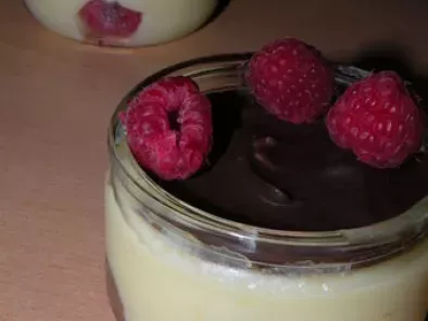 Crème pâtissière vanille et son croquant au chocolat aux framboises