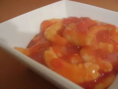 Crevettes sauce aigre-douce.