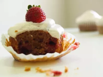 Cupcakes à la fraise et sa crème au Chamallow maison - photo 3