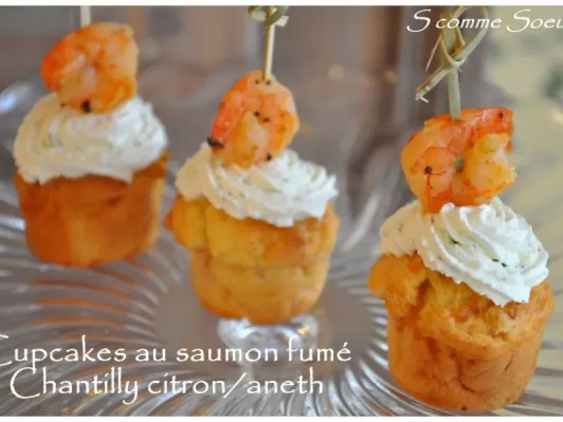 Cupcakes au saumon fumé, chantilly citron et aneth - photo 3