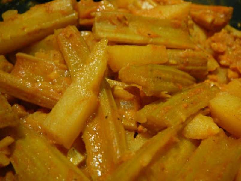 Curry de cardons aux pommes de terre ? Cardoon and potato curry - photo 2