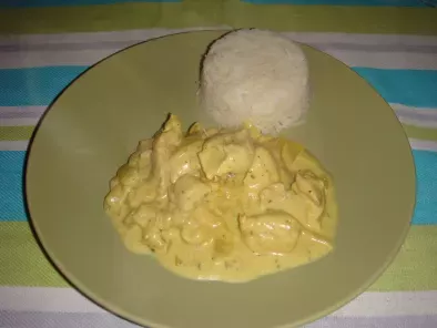 Curry de poulet et son riz créole