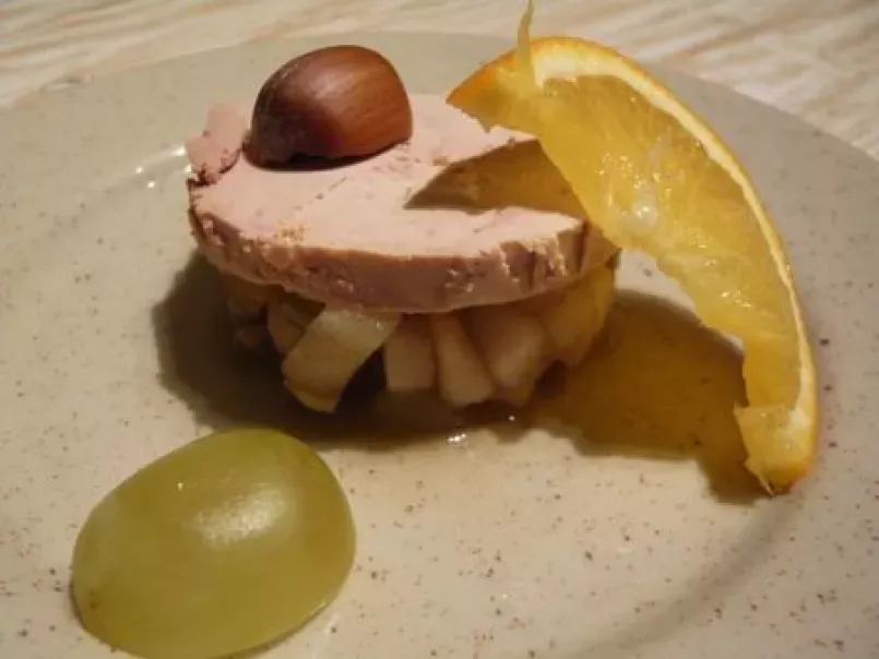 Délice de foie gras sur riviera d'automne