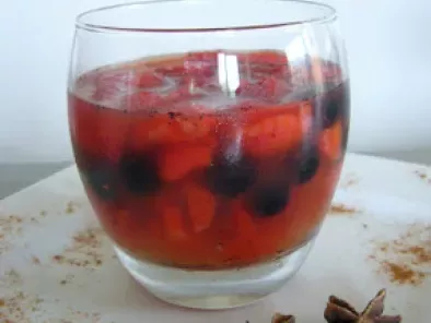 Dessert 0 % calories : fruits rouges en gelée épicée