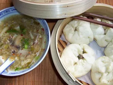 Dim sum maison (chausson à l'étuvée) et soupe aigre et épicée au tofu - photo 3