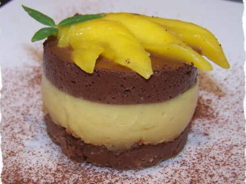 Duo crousti-fondant, mangue-chocolat - photo 2