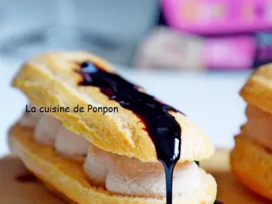 Éclair garni de mousse de foie gras au poivre de Sichouan