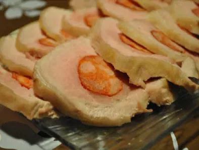 Filet de porc farci au chorizo, mayonnaise piquante lime et harissa