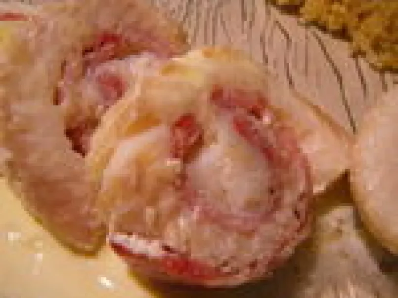 Filets de loup de mer farci au bacon et sa sauce au beurre et au gingembre - photo 2