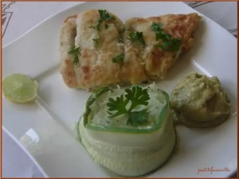 Filets de poisson sauce verte et son roulé de patate douce - photo 2