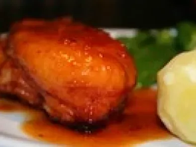 Filets de poulet au sirop d'érable, miel et sauce barbecue