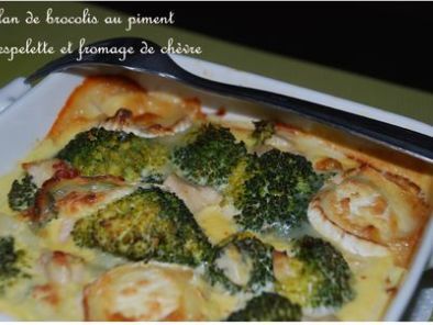 Flan de brocolis au piment d'Espelette, poulet et fromage de chèvre - photo 2