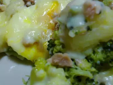Gartin de brocolis et pommes de terre au thon