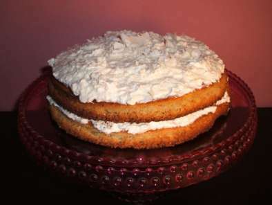 Gâteau à l'orange & crème au chocolat blanc