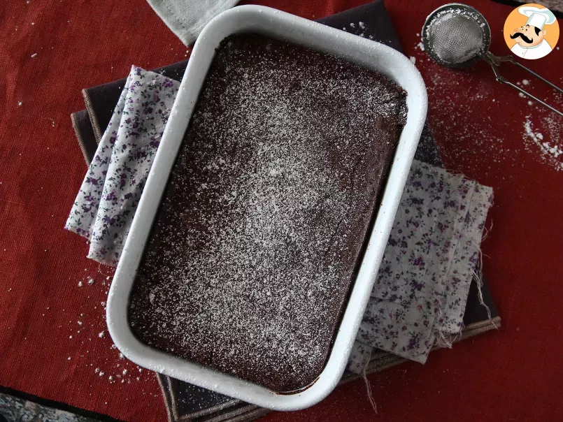 Gâteau au chocolat et à la crème de marron EXTRA FONDANT avec 4 ingrédients seulement - photo 4