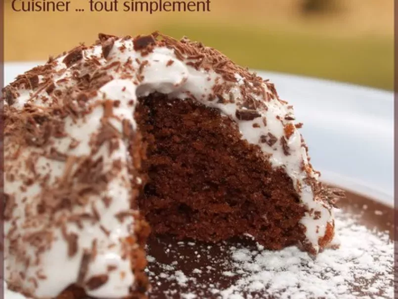 Gâteau au Chocolat recouvert d'un délicieux Nappage au Chamallow
