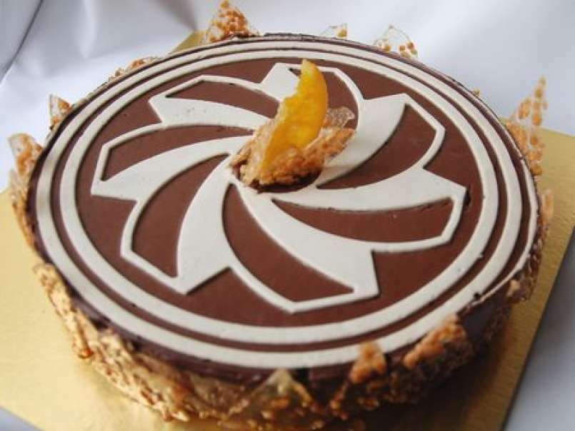 Gâteau chocolat, nougatine, orange - photo 3