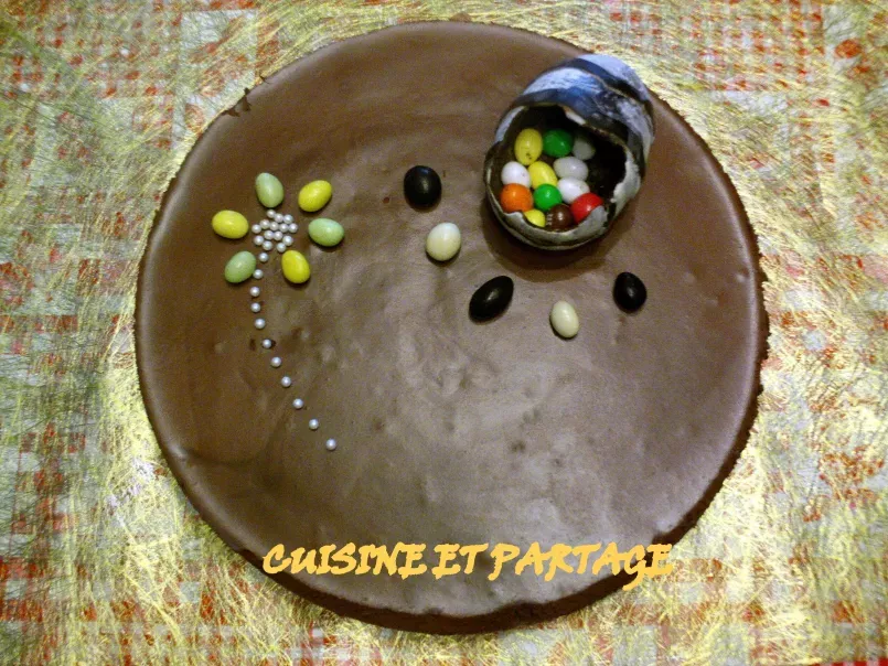 gâteau croustillant mousse chocolat au lait et chocolat noir