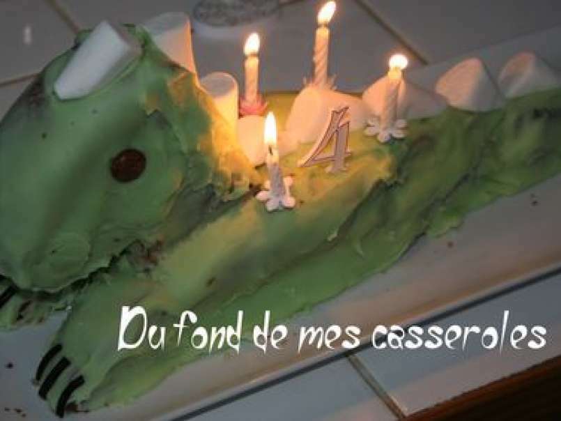 Gâteau d'anniversaire dinosaure pour Théo - photo 2