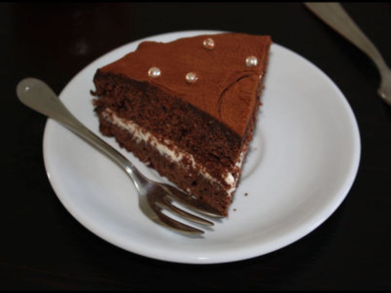 Gâteau double couche chocolat-mascarpone