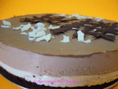 Gâteau fromage aux 3 chocolats (cheesecake) - photo 2
