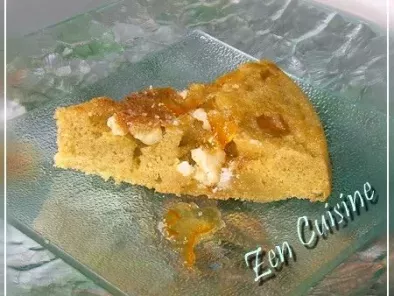 Gâteau gingembre, chocolat blanc et confiture d'oranges amères