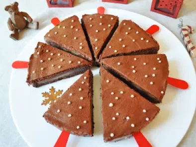 Gâteau-mousse au chocolat, poires et marrons, 