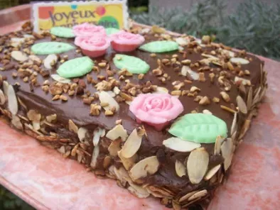 Génoise chocolatée aux poires..... pour un gâteau d'anniversaire..... - photo 4