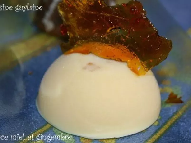 Glace miel et gingembre (sans sorbetière), arabesque au caramel - photo 3