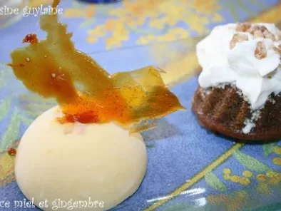 Glace miel et gingembre (sans sorbetière), arabesque au caramel - photo 4