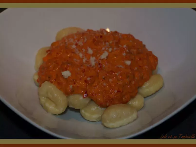 Gnocchis sauce aux poivrons, bacon et parmesan - photo 2
