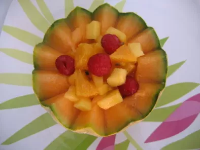 La simplissime salade de fruits dans sa coupe de melon