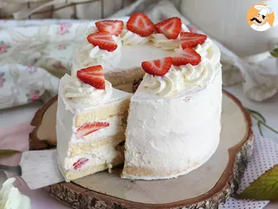 Layer cake aux fraises et crème mascarpone