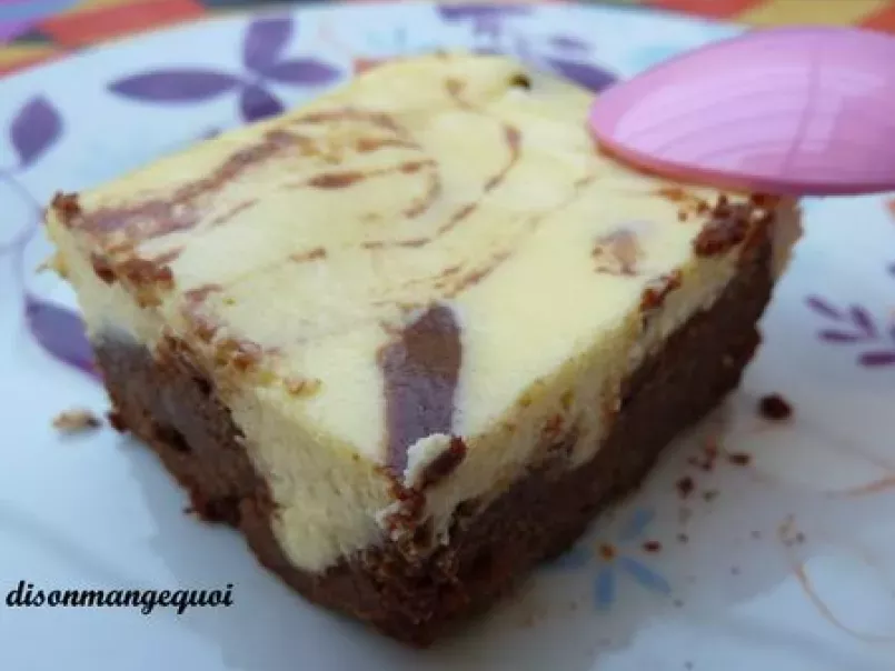 Le brownies - cheese cake à tomber par terre....