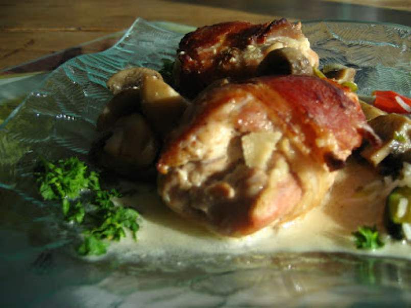Le poulet et le brut (hauts de cuisse de poulet au chèvre et jus de pomme brut)