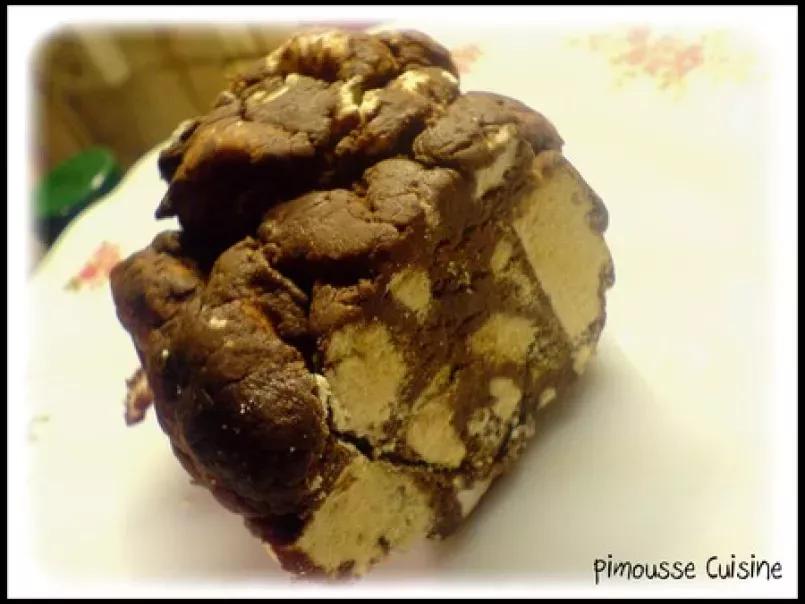 Le saucisson au chocolat guimauve et meringue sans beurre - photo 3