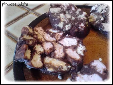 Le saucisson au chocolat guimauve et meringue sans beurre - photo 5