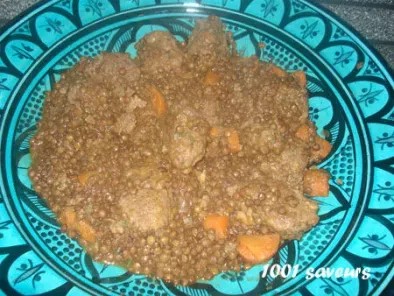 Lentilles et boulettes de viande Maghreb style