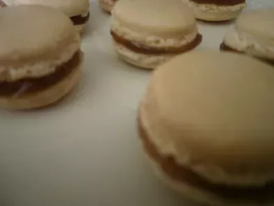Macarons vanille-crème de marron.