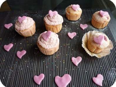 Mes Valentine's cupcakes ou mes cupcakes biscuits roses et framboises - photo 4
