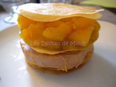 Mille-feuilles de foie gras à la mangue
